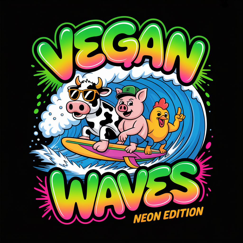 Neon Sticker — Green + Pink